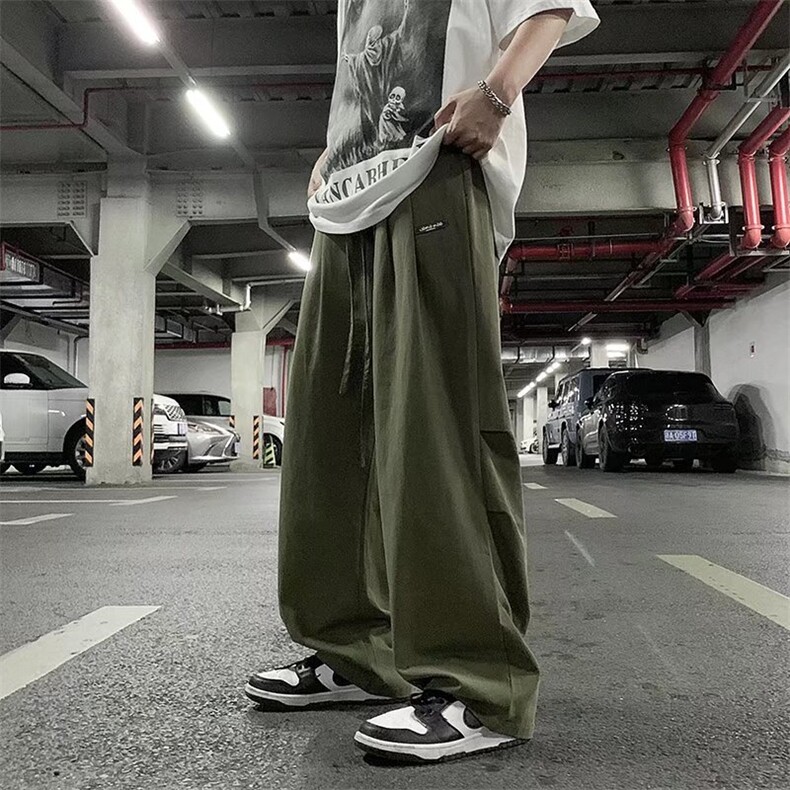 阔腿裤男韩版潮流高街帅2024秋夏新款ins宽松百搭休闲裤K5650-P31,男装休闲裤,星座412-2