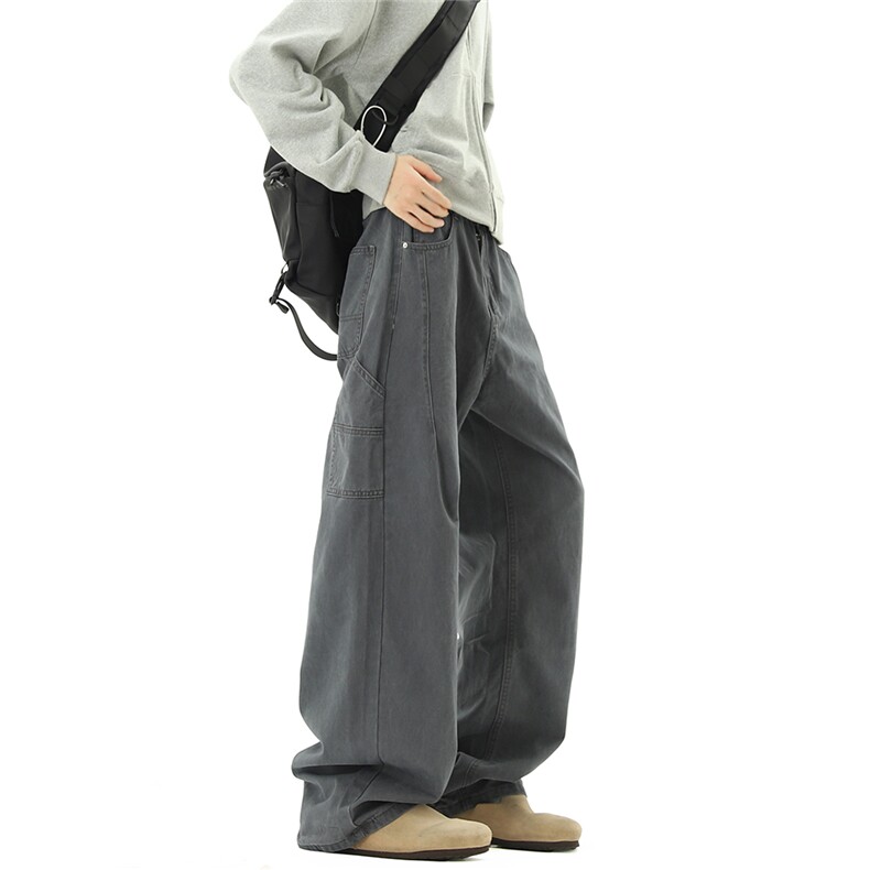 D258K7002特P50控88百分百棉半松紧纽扣腰水洗工装休闲裤，男装工装外套，电商D258