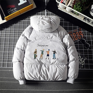MY16043-P100 加厚加绒连帽衣男大码服男面包服男图片