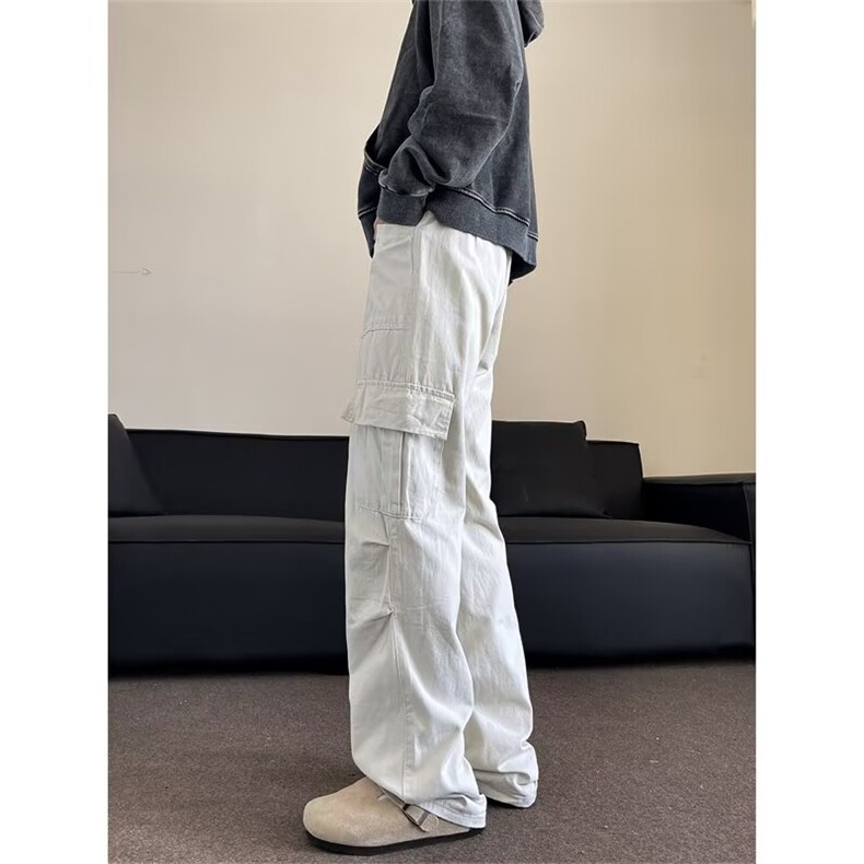美式伞兵工装裤男夏秋季薄款宽松男生休闲多口袋裤子B4546/P40,男装工装外套,星座506