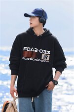 2026港风连帽抽线字母印花设计大码M-5XL潮流卫衣WY77764P58控78，男装卫衣，星座227-7