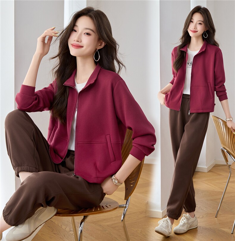 休闲运动卫衣套装女2025秋新款高级感巨好看的韩系减龄一整套穿搭，女装卫衣/绒衫，木橙西子