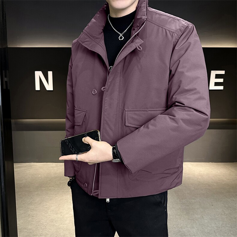 标90男士简约翻领羽绒服上衣外套百搭A329-YR3609-P265，男装羽绒服，电商A329