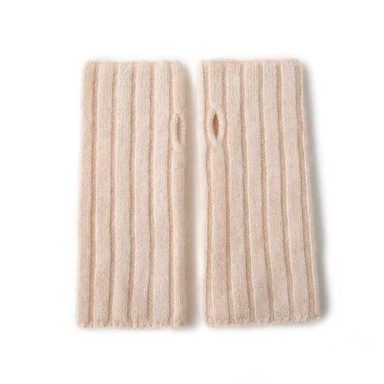 2025年新款百搭男女通用粗条羊绒护宛，手套，轩妮羊绒