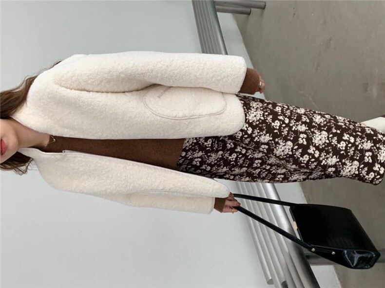 现货冬季皮毛一体外套简单温柔百搭，其它，Y-AN SHANG