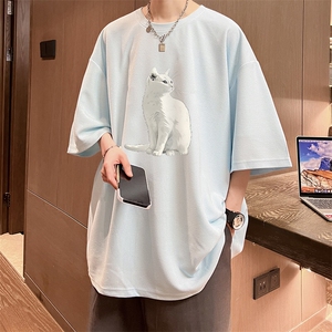 华夫格t恤男短袖男大码五分袖 HT73407-P22图片