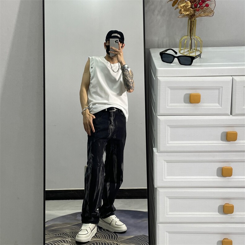 小个子牛仔百搭潮流气质夏季简约青春流行潮长裤新款JX1311-P50图片