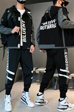 2021春秋新款夹克外套男装搭配一套潮流韩版休闲套装DS873T，男装夹克，电商A102