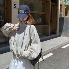 26新款现货大货已到店连帽撞色冲锋衣6859-P165-K248，女装短外套，2D034