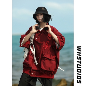 露营海 电商A188-DW3101-TP68 100聚酯纤维 宽松短袖T恤衬衫控114，男装衬衫，电商A188