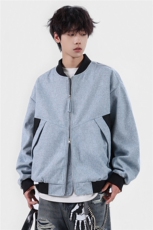 棒球领男工装夹克休闲潮牌高品质立领休闲外套A436-6107-P75，男装夹克，电商A436