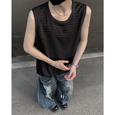 2025夏季新款肌理感冰丝背心坎肩无袖宽松T恤xz906-Y133P23，男装背心/马甲，星座906（原电商a316-1）