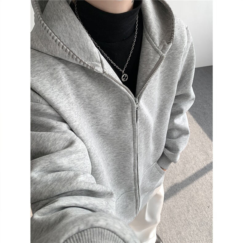 3XL-S基础百搭拉链开衫卫衣男休闲外套小心机WY45-P58400g,女装短外套,电商D206-1