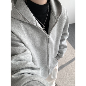 3XL-S基础百搭拉链开衫卫衣男休闲外套小心机WY45-P58400g,切割机品牌穿搭推荐图片