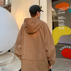 潮机能风冲锋衣男款潮牌外套春秋户外登山连帽夹克WY039-P45，男装卫衣，星座308B-1