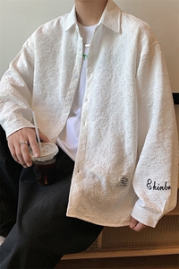 港风花型长袖衬衫男大码M-5XL情侣风长袖衬衣男CCS8734P45控图片