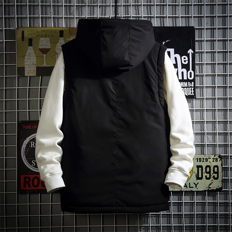 网格灰色连帽棉马甲男秋冬季休闲百搭棉背心外套A090-MJ20P75限98,男装背心/马甲,电商A089-1