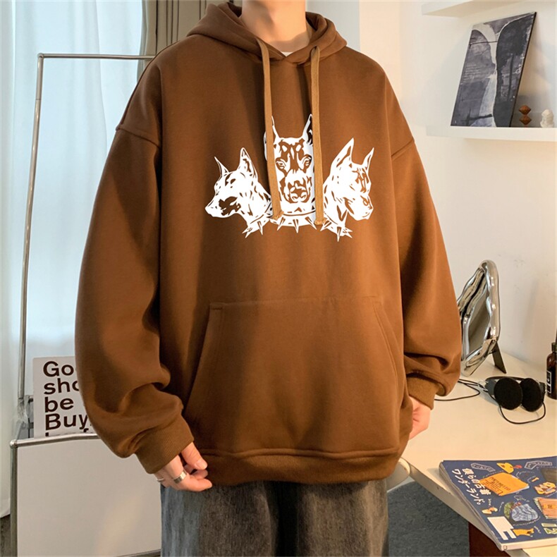 抖音品质秋季320G华棉男士连帽大码印花卫衣WYH515-P45控68,男装卫衣,电商B370