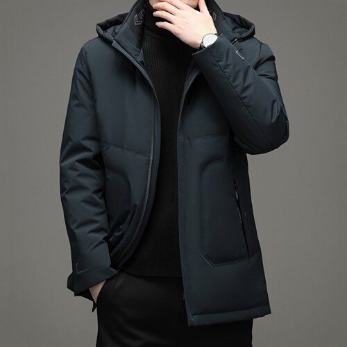 冬季新款脱卸帽羽绒服休闲外套中年爸爸装上衣YYYR062129-P315图片