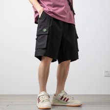 2021夏新休闲大码boy潮流木地板白墙口袋装饰五分短裤DK2810-P35,男装休闲裤,电商A001