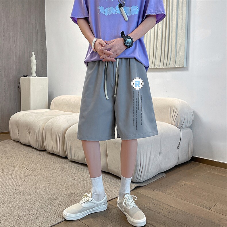 DK39168-P15 港风休闲短裤男士大码运动五分裤男中裤男马裤图片