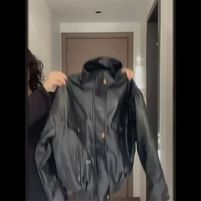 皮衣外套男美式痞帅2025年新款春秋休闲机车服短款慵懒风翻领夹克,男装夹克,星座506A