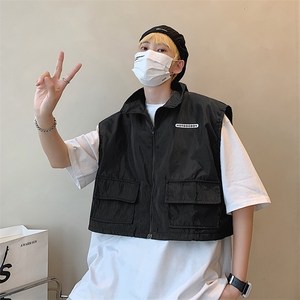 街头潮流机能风战术马甲背心男工装夏季无袖坎肩马夹MJ032-P45图片