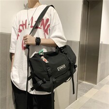 0758新款潮酷单肩斜挎包男女休闲潮牌工装包大容量斜挎包，鞋类箱包男包，星座510A-2