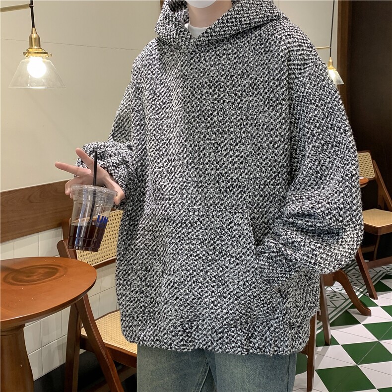DW102-P55小香风新款2024男士潮牌百搭连帽慵懒男士卫衣外套男装,男装卫衣,星座603-2