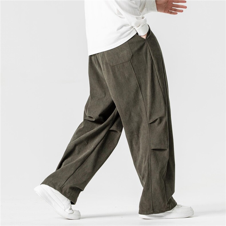 秋冬新款大码日系港风直筒阔腿裤伞兵工装裤复古灯芯绒K317/P65，男装工装外套，电商A221A
