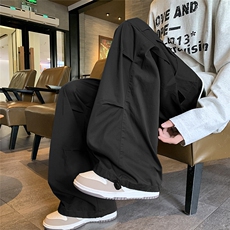 美式直筒多口袋宽松工装裤男女街头休闲长裤潮K0643-P45，男装休闲裤，星座308B-2