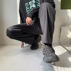 潮牌垂感阔腿休闲长裤子男宽松直筒裤韩版百搭ins西装裤Xk099-p38，男装西服套装，星座1008-2