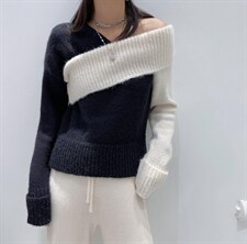 秀场个性三种穿法毛衣，女装针织衫/毛衣，SHANGCHUN·W 汪尚春