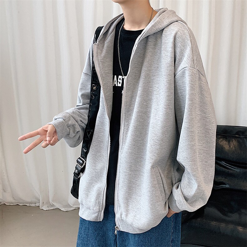 KS21099-P38加绒-P43连帽开衫卫衣男运动外套大码班服,男装卫衣,电商A040