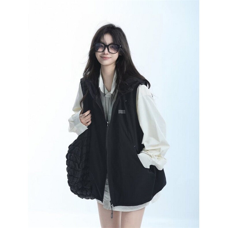 复古机能风连帽马甲男女潮牌休闲宽松坎肩背心外套MW128，男装背心/马甲，星座1116A（原606A-3）