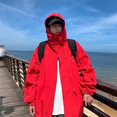 男秋季2023新款长袖气质夹克文艺长袖拉链连帽冲锋衣刺绣C8107P58，男装夹克，星座1116-2