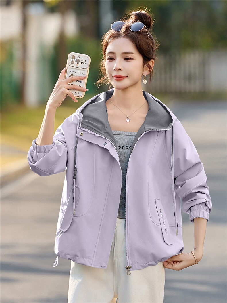 现货！现货！2026年春秋新款时尚减龄休闲风短款外套女,女装短外套,以桐