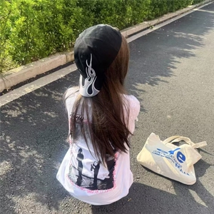 2025新款美式潮牌字母印花短袖T恤男款夏季ins潮牌宽松休闲上衣图片