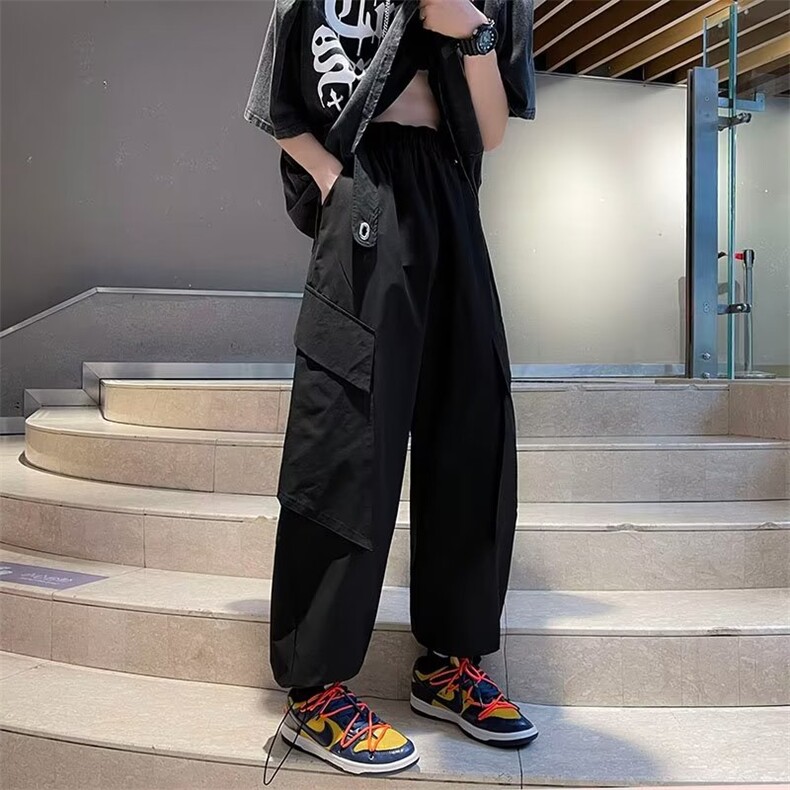 2022新款纯休闲裤港风潮工装裤四季通用款XZ212-QA2233-P45图片