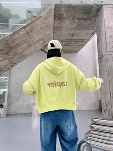 2022春款现货字母印花连帽卫衣外套,女装卫衣/绒衫,金漫莎