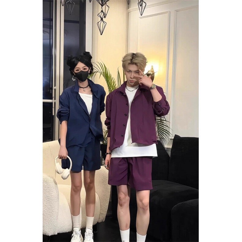 网图现货衬衫短裤防晒衣5081-上衣P28裤子P38套装P65，男装防晒衣，星座910-5