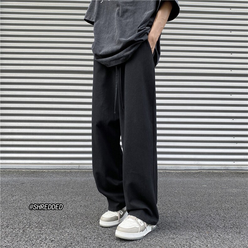 港风男生夏季新款长裤宽松纯色百搭休闲裤B315-K23378-p35控49图片