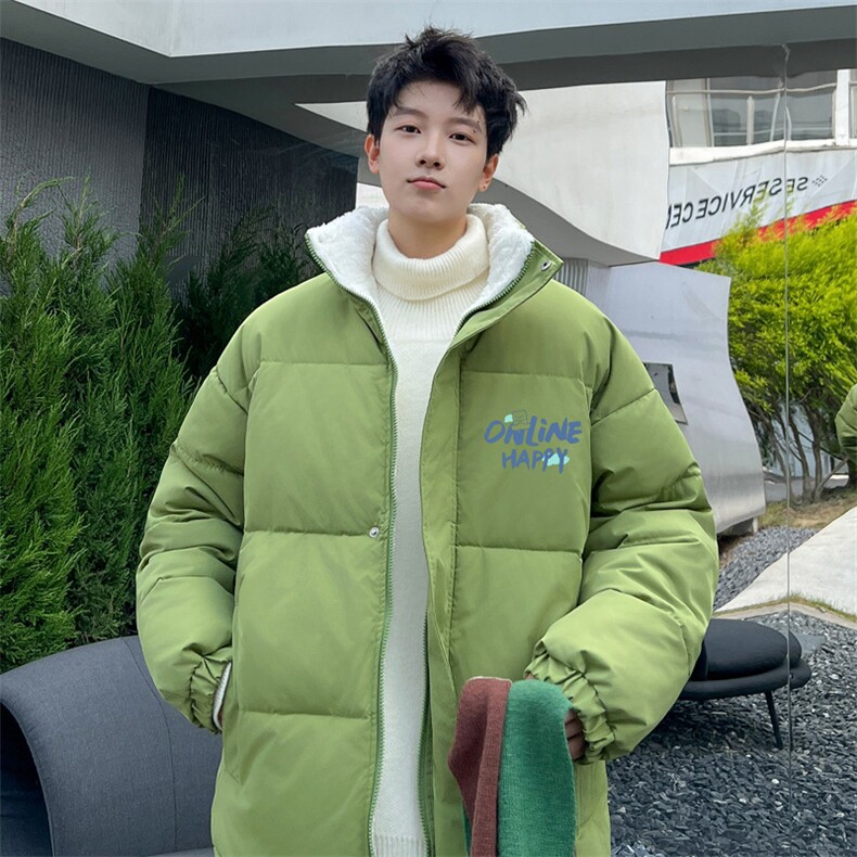 ！2023冬季新款男士立领棉衣羊羔毛加绒加厚棉服外套MY116P70，男装棉衣，电商B220