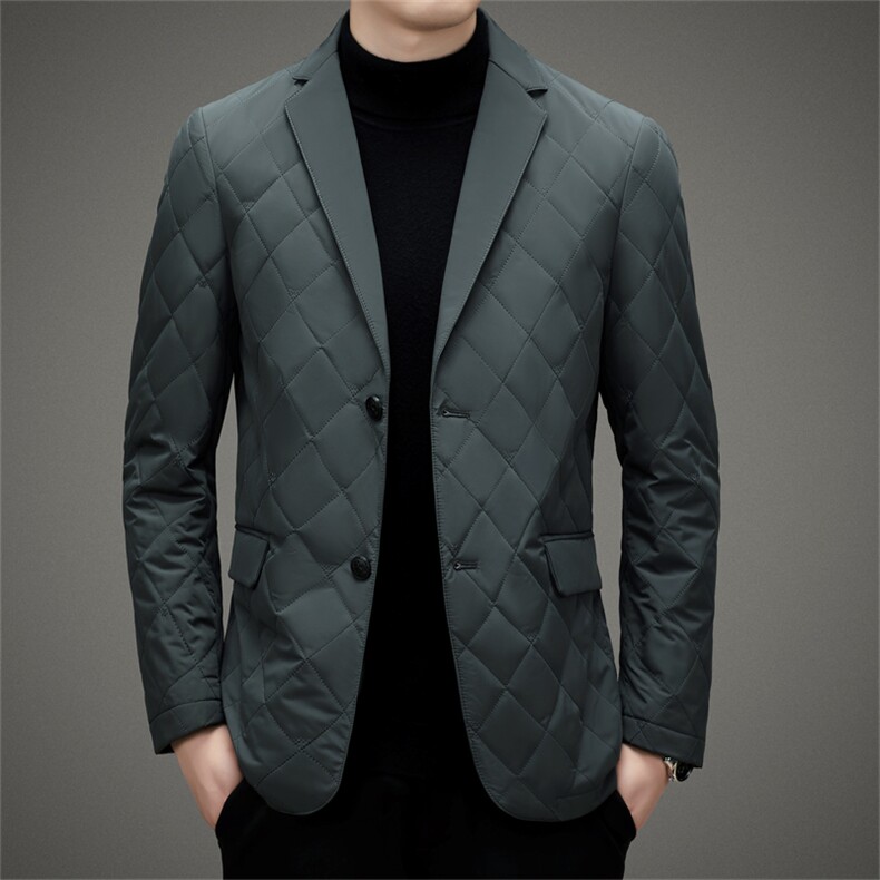 西装领羽绒服商务休闲男装冬季新款加厚保暖外套中年男士上衣,男装羽绒服,电商B212（原钱塘6029）