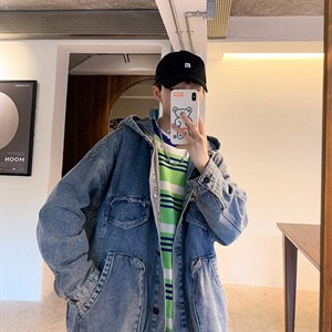 牛仔外套男春秋韩版潮流港风夹克ins宽松潮牌嘻哈街头jk8852-p65，男装夹克，星座1008-2