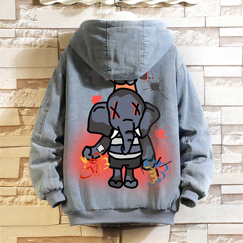 NM53221-P140 牛仔外套男大码加厚加绒衣男羊羔毛服男 砖墙图片