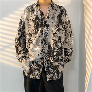 2025秋季长袖衬衫男青少年渐变迷彩衬衫百搭痞帅衬衣CS2317-P35图片