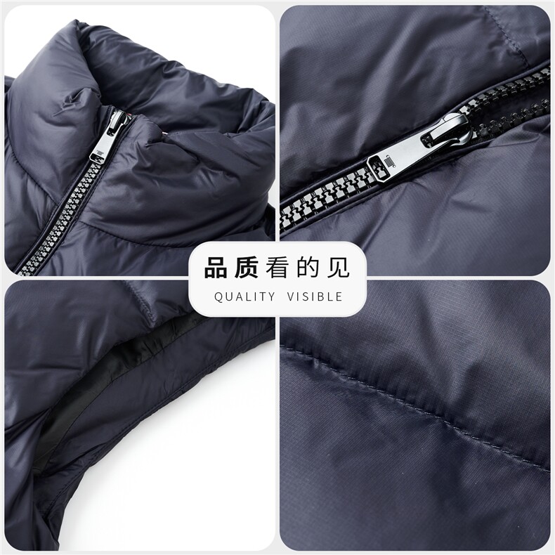 2025新款冬季男士立领短款90%白鸭绒羽绒服马甲加厚羽绒服外套,男装羽绒服,钱塘723