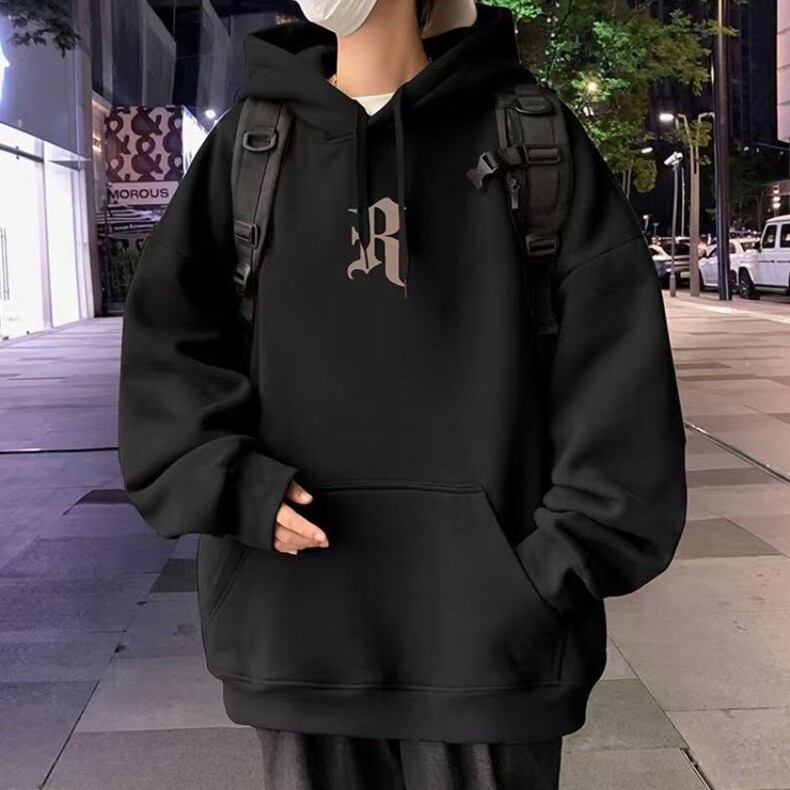 连帽卫衣男学生创意字母卫衣男学生美式休闲百搭卫衣外套男生,女装短外套,星座218-8