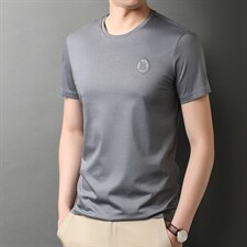短袖男士T恤2023夏季新款圆领宽松时尚潮流百搭休闲男装上衣，男装T恤，电商B212（原钱塘6029）